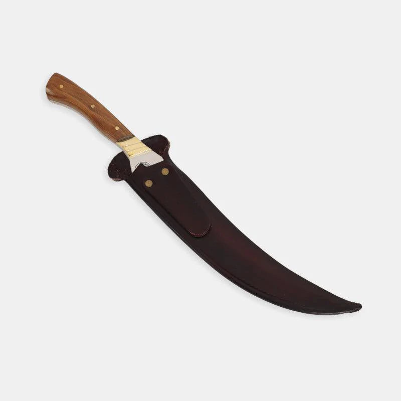Faca Churrasco Artesanal Personalizada Turca Folha | Aço Inox 11"