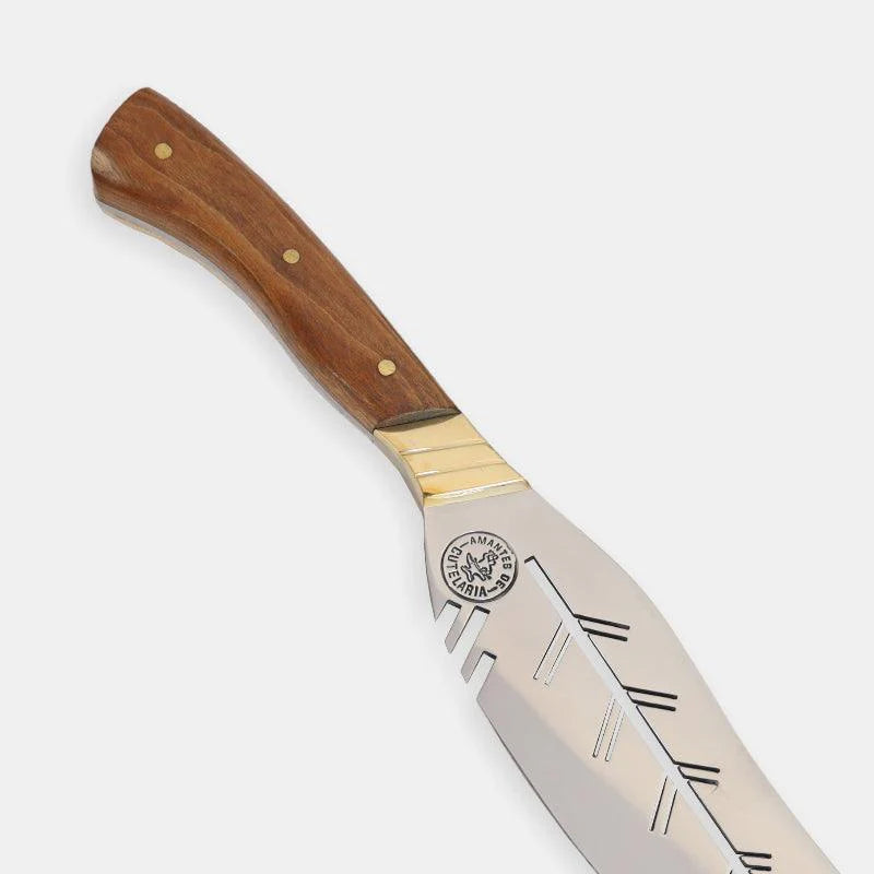 Faca Churrasco Artesanal Personalizada Turca Folha | Aço Inox 11"