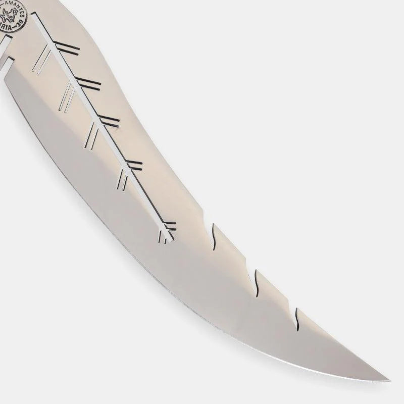 Faca Churrasco Artesanal Personalizada Turca Folha | Aço Inox 11"