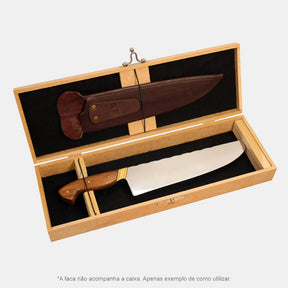 Caixa Estojo em Madeira para Facas até 11"