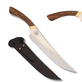 Faca Churrasco Artesanal Personalizada BBQ Turca | Aço Inox 10"