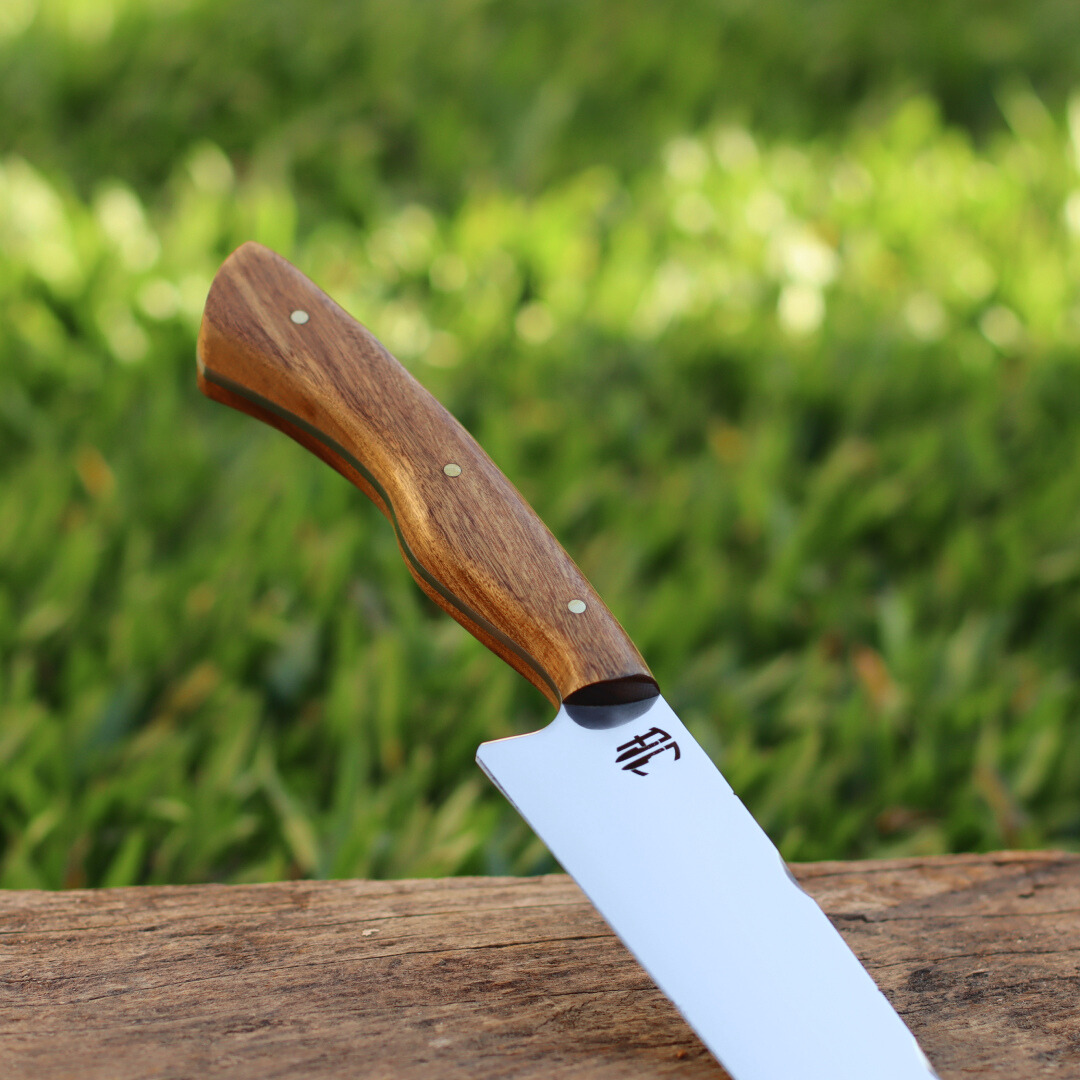 Faca Churrasco Artesanal Personalizada Língua de Chimango | Aço Inox 12"