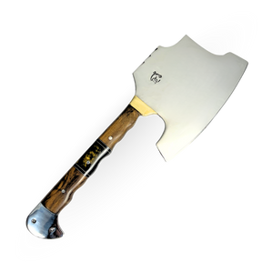 Machado Artesanal 39cm - Cabo Full Tang Madeira e Resina com Quebra Gelo