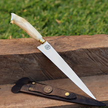 Faca Artesanal para Churrasco Personalizada | Presente | Cervo, Tatu, Cavalo