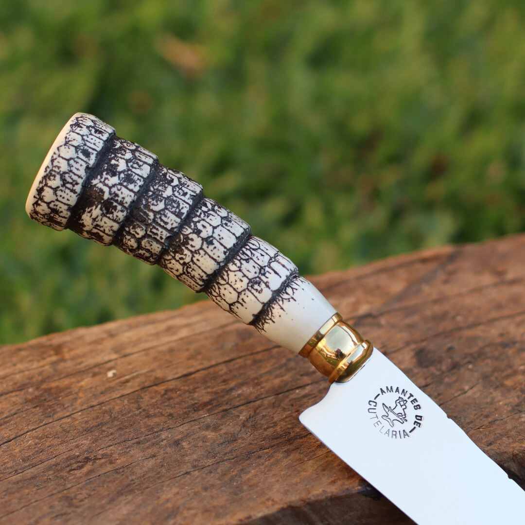 Faca Artesanal para Churrasco Personalizada | Presente | Cervo, Tatu, Cavalo