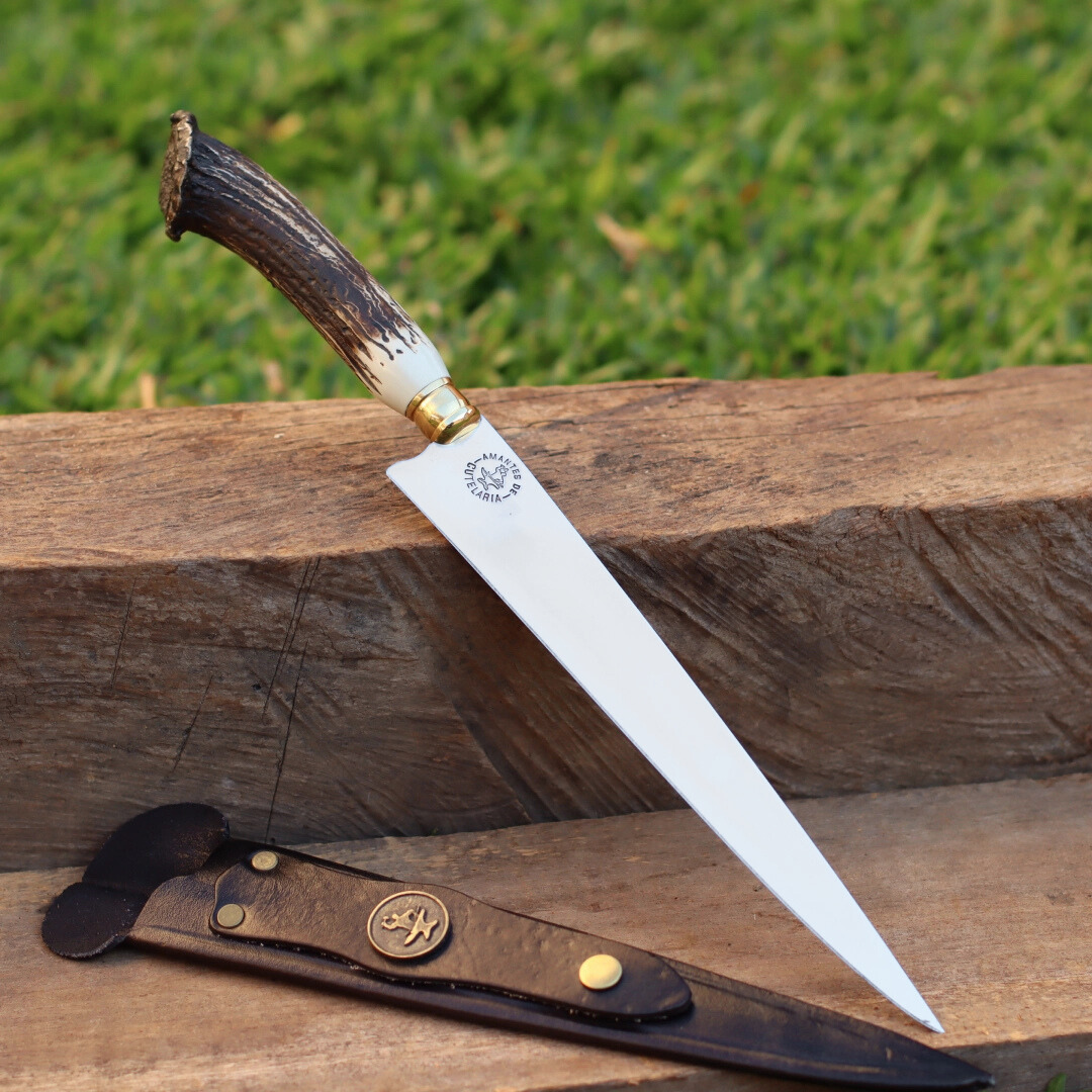 Faca Artesanal para Churrasco Personalizada | Presente | Cervo, Tatu, Cavalo