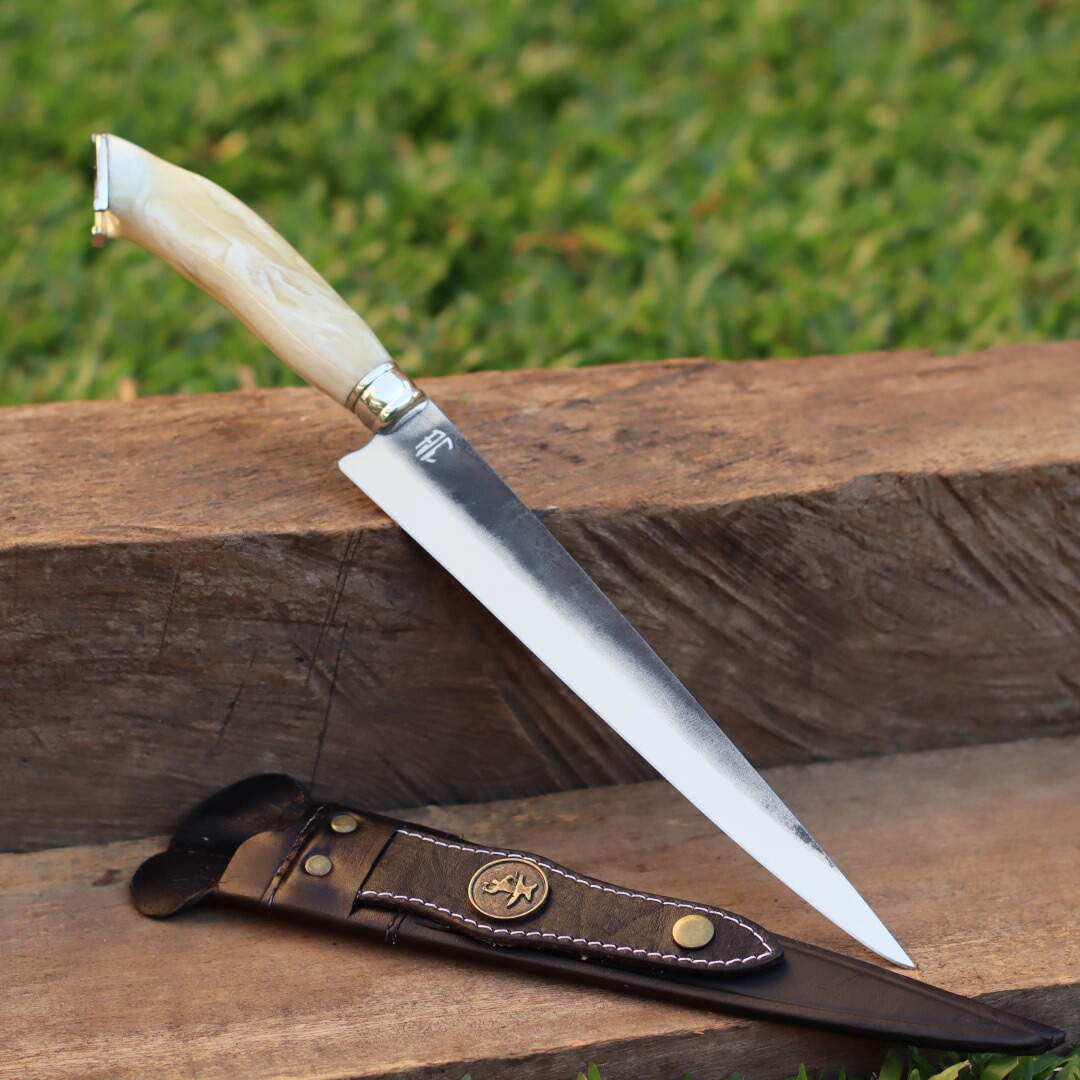 Faca Artesanal para Churrasco Personalizada | Presente | Cervo, Tatu, Cavalo
