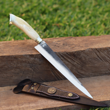 Faca Artesanal para Churrasco Personalizada | Presente | Cervo, Tatu, Cavalo