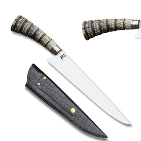 Faca Churrasco Artesanal Picanheira Rabo de Tatu | Aço Inox 9"