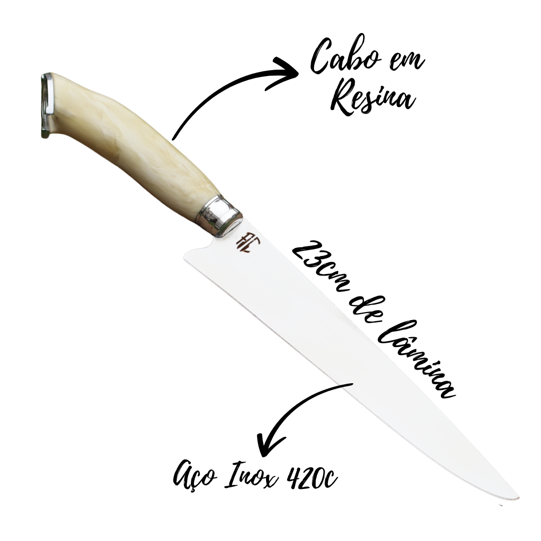 Faca Artesanal para Churrasco Personalizada Pata de Cavalo | 9' polegadas