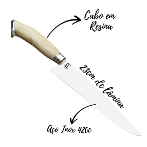 Faca Artesanal para Churrasco Personalizada Pata de Cavalo | 9' polegadas