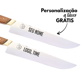 Faca Churrasco Artesanal Picanheira Tradicional | Aço Inox 10"