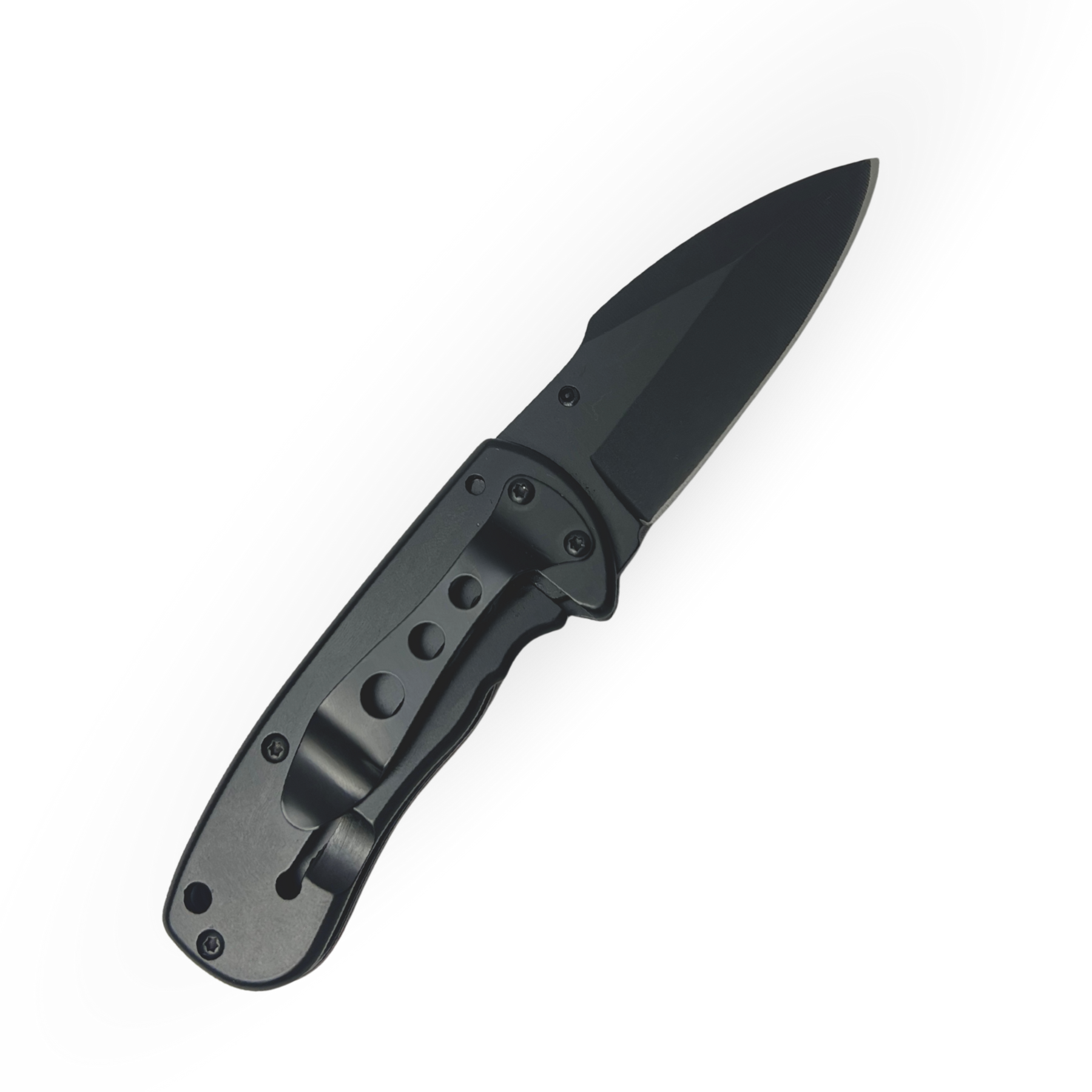 Canivete Tático 15cm - Cabo de Madeira Natural