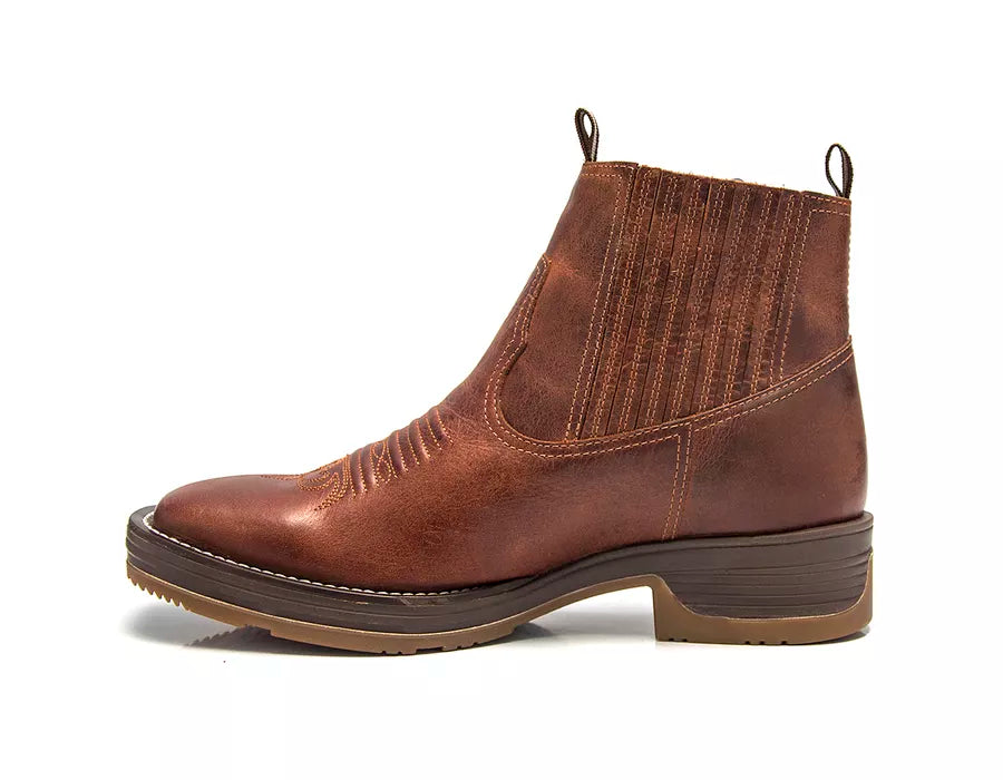 Bota Strong Shock Couro Fóssil Sella: Conforto e Durabilidade