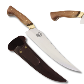 Faca Churrasco Artesanal Personalizada BBQ Fileteira | Aço Inox 9"