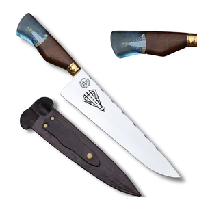 Faca Churrasco Artesanal Personalizada Nossa Senhora | Aço Inox 10"