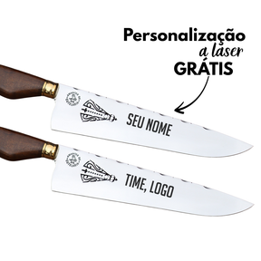 Faca Churrasco Artesanal Personalizada Nossa Senhora | Aço Inox 10"