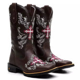 Bota Texana Feminina "Cruz Rosa" - Esporatto