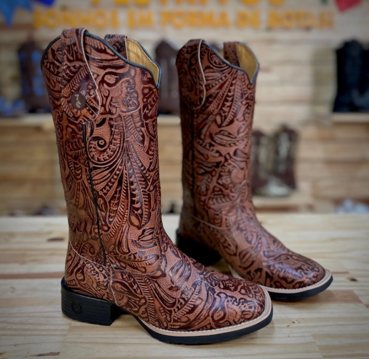 Texana Egipcia - Couro Egípcio Cor Pinhão