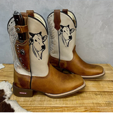 Bota Texana Nelore Bainha Faca Couro Fossil