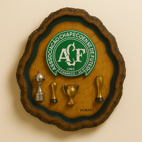 Tábua Rústica Personalizada - Chapecoense + Kit Churrasqueiro
