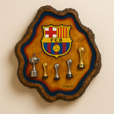 Tábua Rústica Personalizada - Barcelona + Kit Churrasqueiro