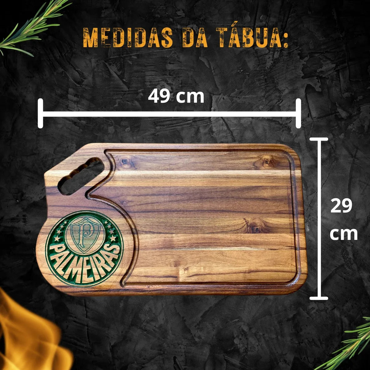 Tábua De Corte Para Churrasco Logo Do Palmeiras