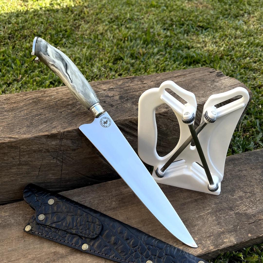 Kit Churrasco Picanheira + Afiador em X