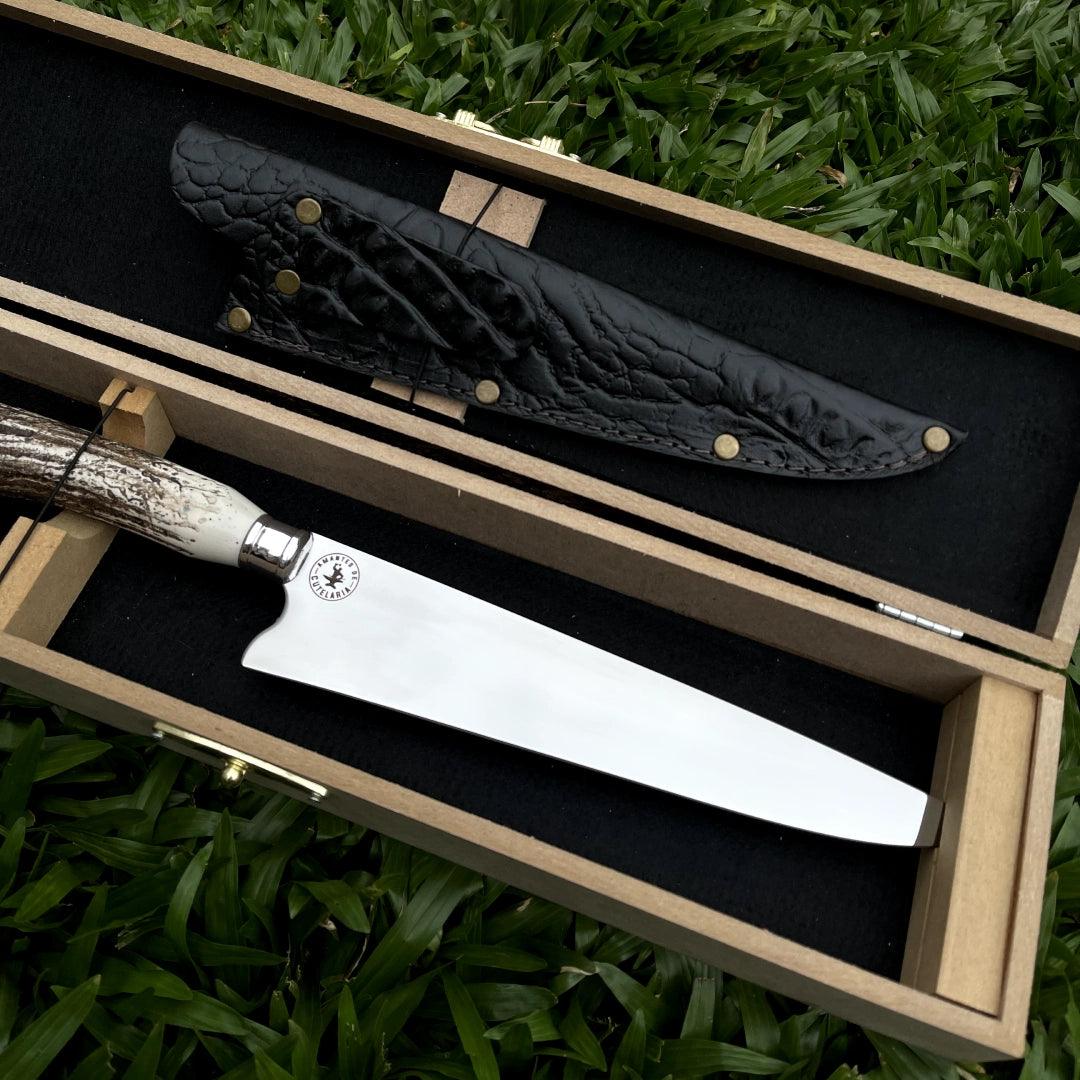 Faca Artesanal para Churrasco Personalizada Chifre | 9' polegadas