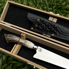 Faca Artesanal para Churrasco Personalizada Chifre | 9' polegadas