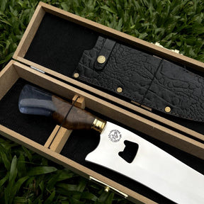 Faca Churrasco Artesanal Personalizada Premium com Abridor | Aço Inox 10"