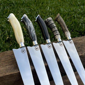 Faca Artesanal para Churrasco Personalizada 9" - Cabos Variados