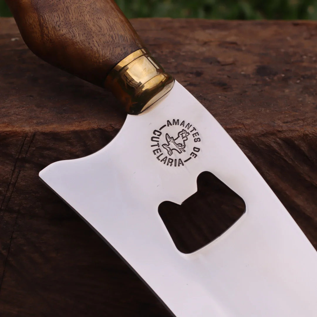 Faca Churrasco Artesanal Personalizada Premium com Abridor | Aço Inox 10"