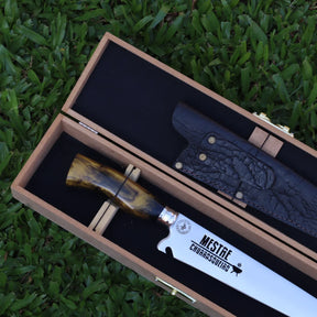 Faca Churrasco Artesanal Picanheira Mestre Churrasqueiro | Aço Inox 10"