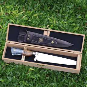 Faca Churrasco Artesanal Personalizada Picanheira Bala | Aço Inox 10"