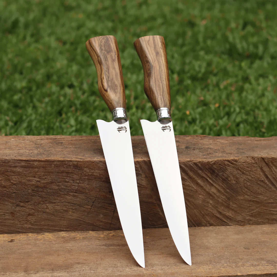 Kit 2 Picanheiras Artesanais para Churrasco Aço Inox  | 9"