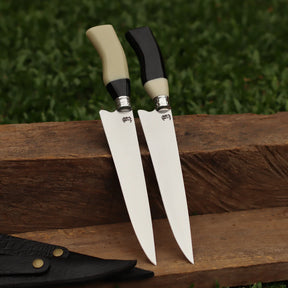 Kit 2 Facas Artesanais para Churrasco Aço Inox  | 9"