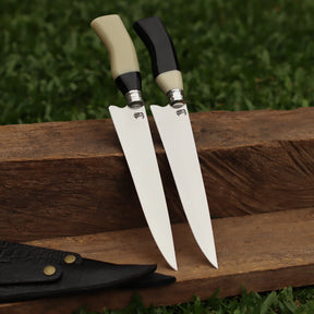 Kit 2 Facas Artesanais para Churrasco Aço Inox  | 9"