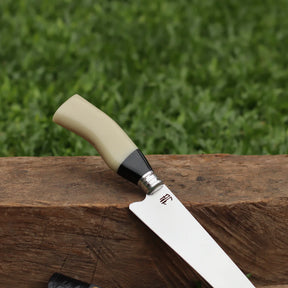 Faca Churrasco Artesanal Picanheira Cabo de Osso | Aço Inox 9"