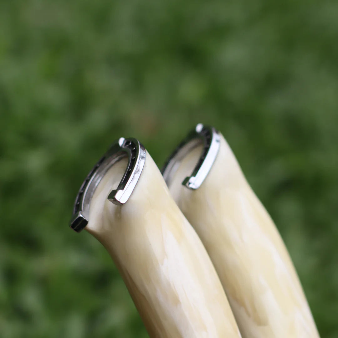 Kit Faca e Garfo Artesanal para Churrasco Personalizada | Presente | Cervo, Tatu, Cavalo