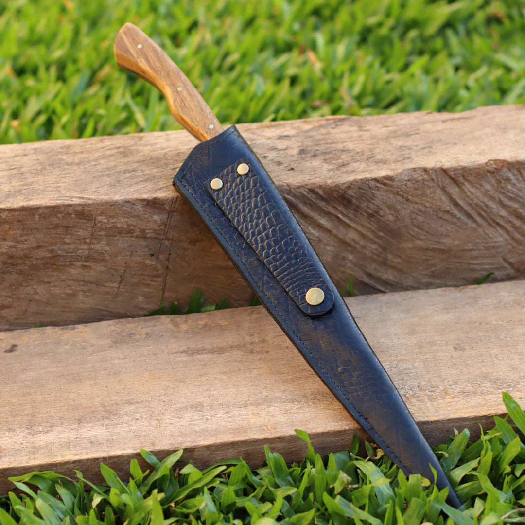 Faca Churrasco Artesanal Personalizada Língua de Chimango | Aço Inox 12"