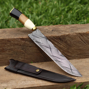 Faca Artesanal para Churrasco Texturizada Sortidas | 10"