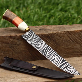 Faca Artesanal para Churrasco Texturizada Sortidas | 10"