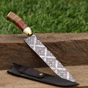 Faca Artesanal para Churrasco Texturizada Sortidas | 10"