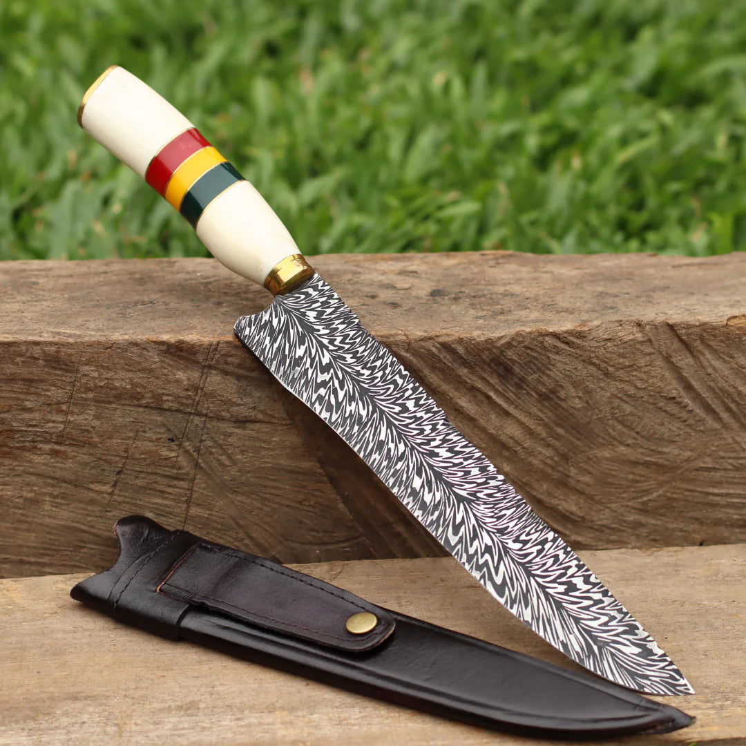 Faca Artesanal para Churrasco Texturizada Sortidas | 10"