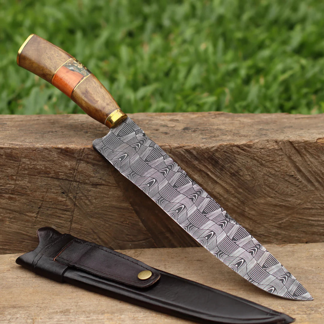 Faca Artesanal para Churrasco Texturizada Sortidas | 10"