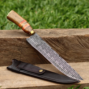 Faca Artesanal para Churrasco Texturizada Sortidas | 10"