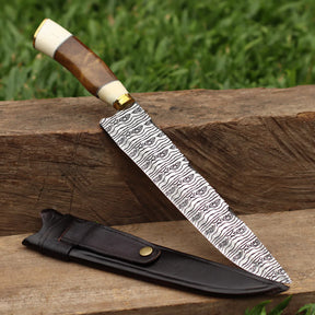 Faca Artesanal para Churrasco Texturizada Sortidas | 10"