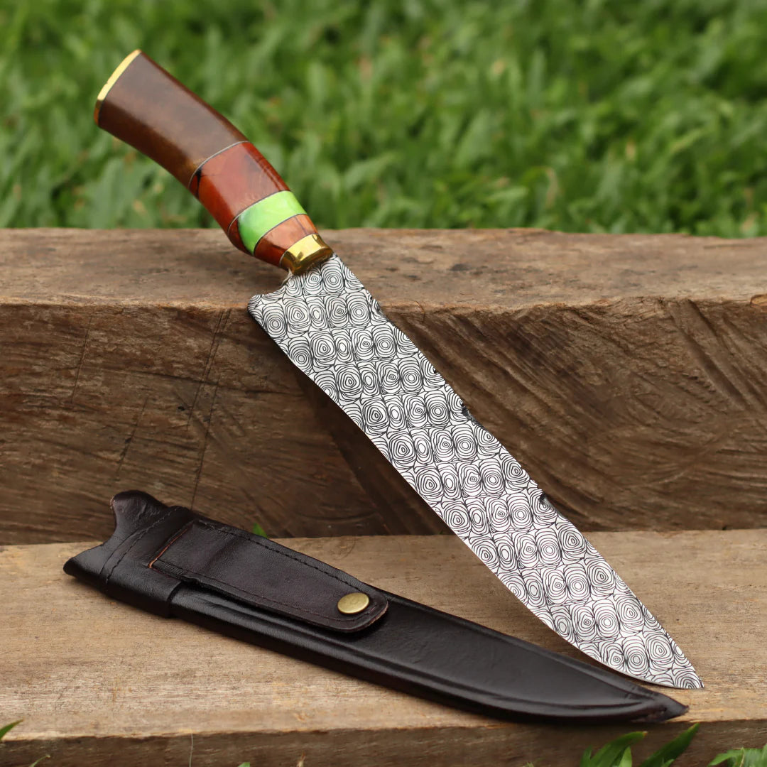 Faca Artesanal para Churrasco Texturizada Sortidas | 10"