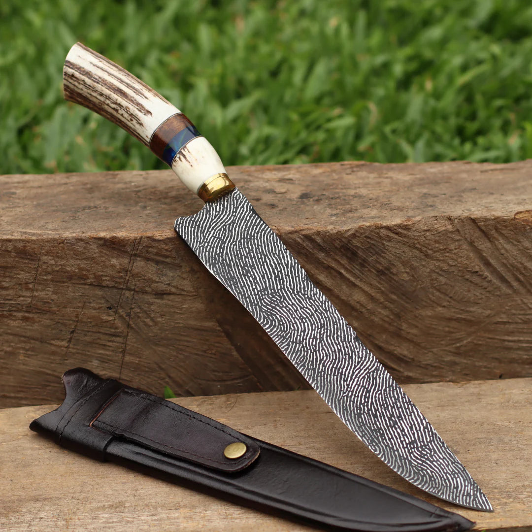 Faca Artesanal para Churrasco Texturizada Sortidas | 10"